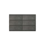 Cómoda de 6 Cajones con Amplio Espacio de Almacenaje - Mármol Gris - 120x40x75 cm - Mueble Moderno para Dormitorio.