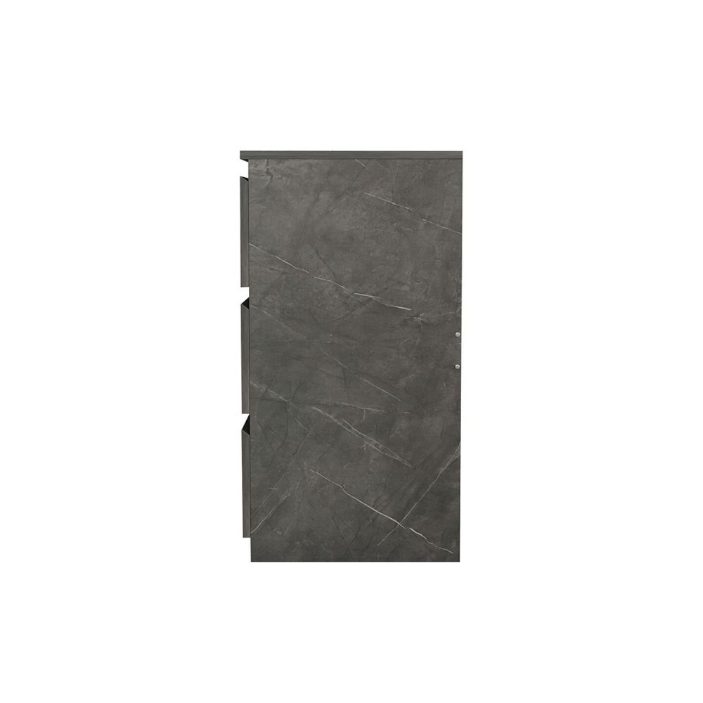 Cómoda de 6 Cajones con Amplio Espacio de Almacenaje - Mármol Gris - 120x40x75 cm - Mueble Moderno para Dormitorio.