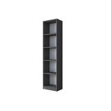 Mesa de Trabajo con Estantería, Antracita-Natural, 160x45x161.8 cm, Escritorio Moderno para Oficina y Estudio.