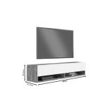Mueble Mesa TV de Pared Color Roble 140x31.6x29.6 cm - 2 Puertas - Estilo Moderno y Funcional.